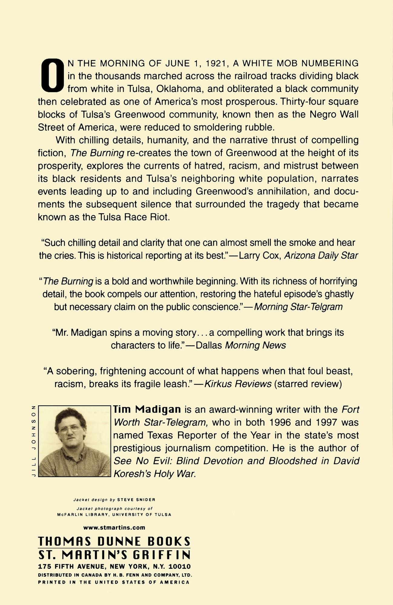 The Burning: Massacre, Destruction, and the Tulsa Race Riot of 1921