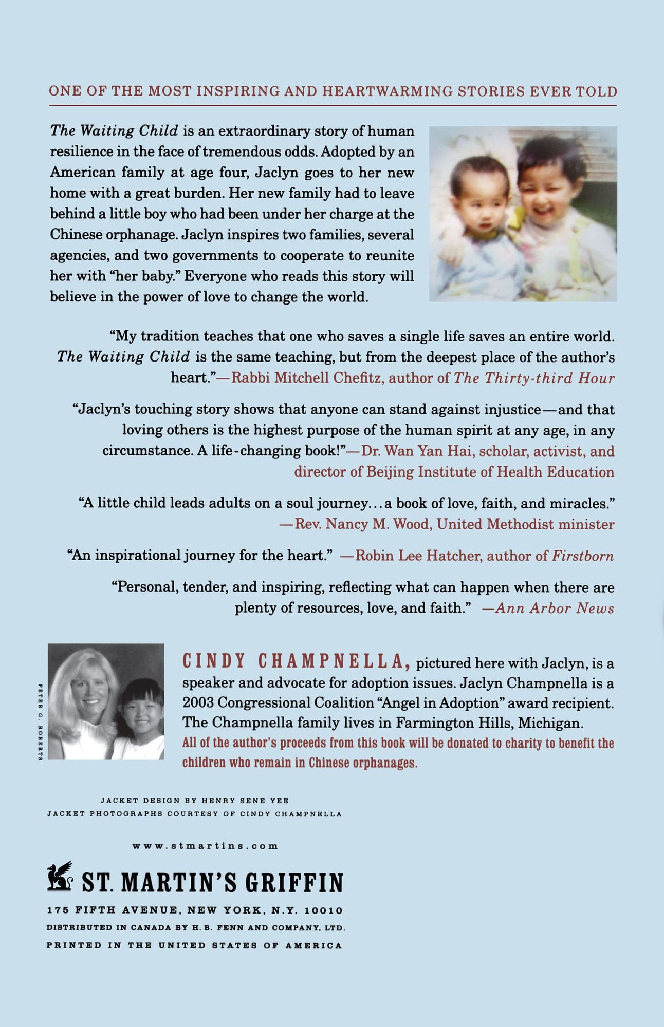 Waiting Child: How the Faith and Love of One Orphan Saved the Life of Another