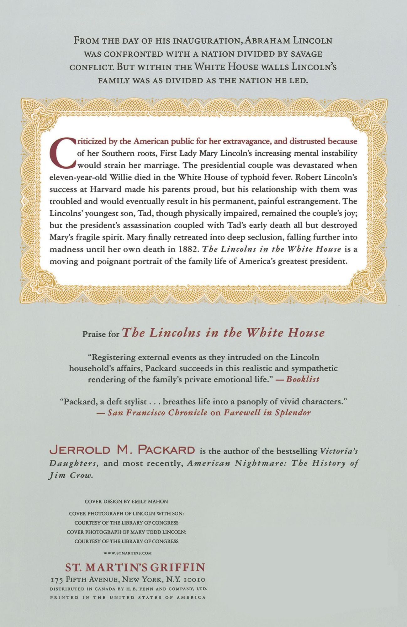 Lincolns in the White House: Four Years That Shattered a Family