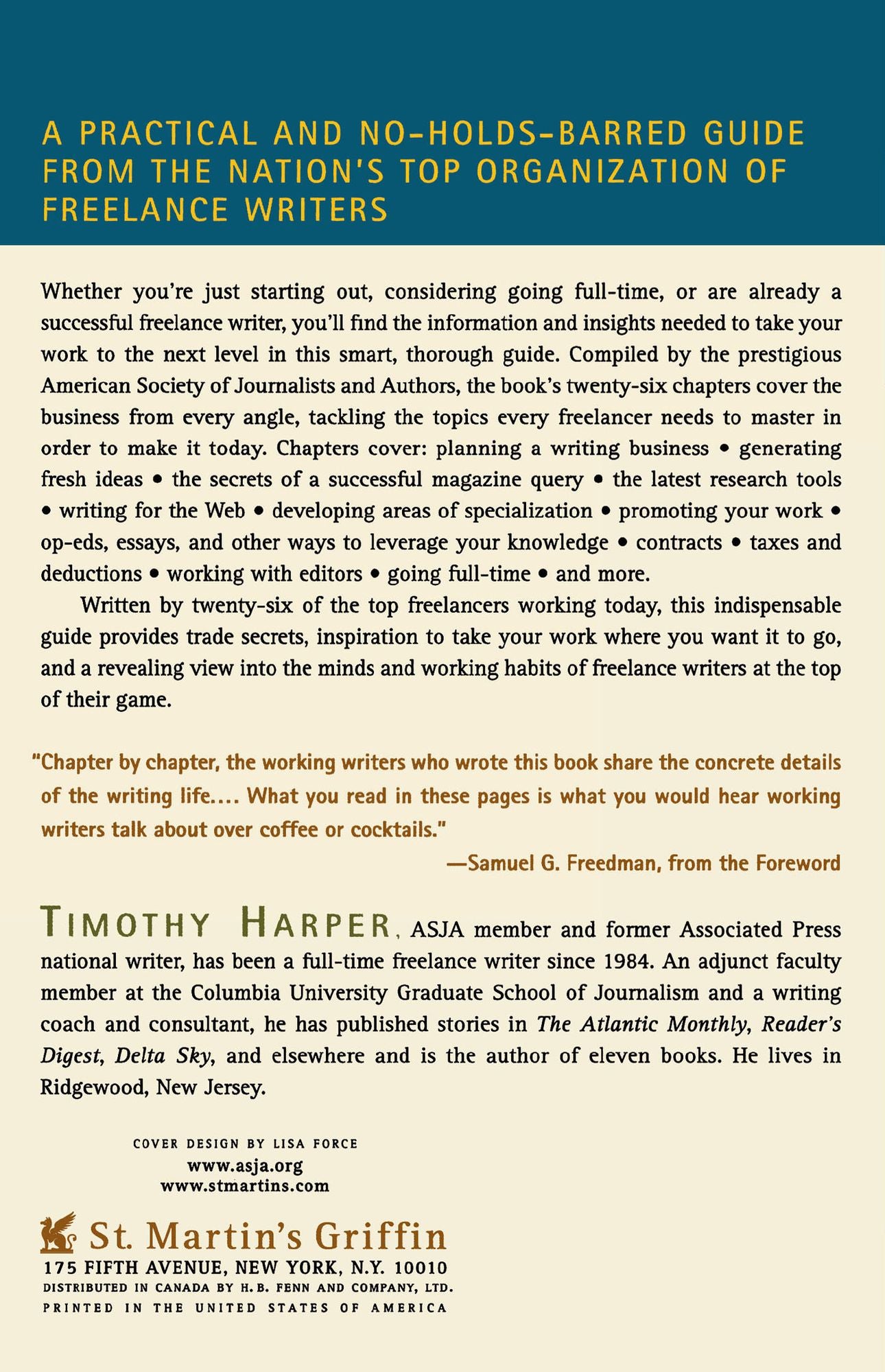 ASJA Guide to Freelance Writing