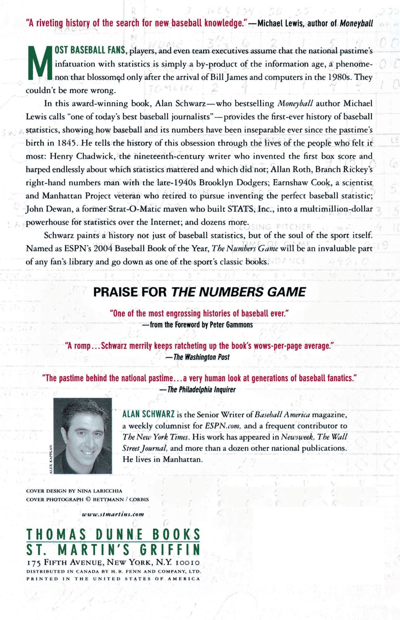 The Numbers Game: Baseball's Lifelong Fascination with Statistics