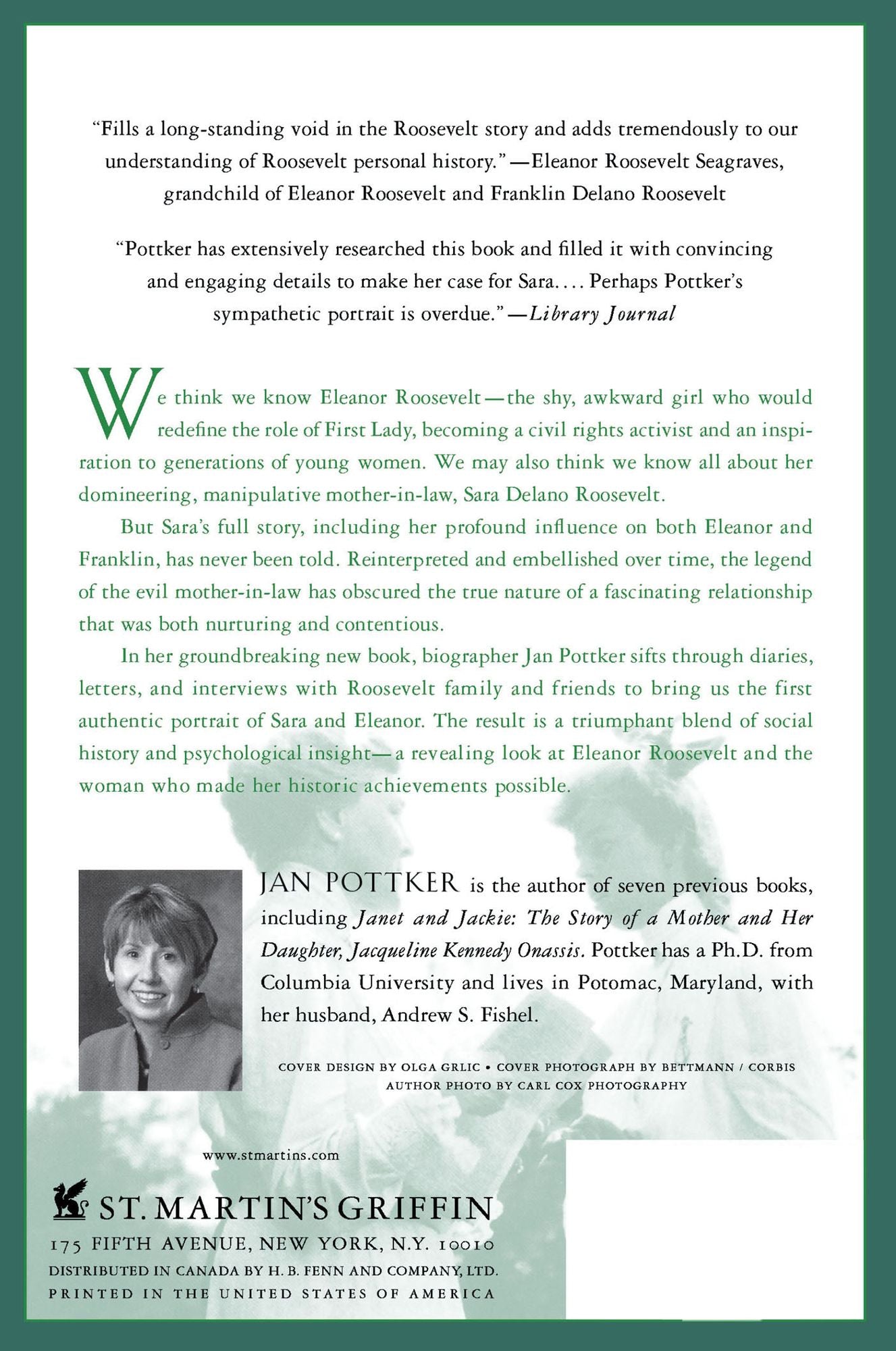 Sara and Eleanor: The Story of Sara Delano Roosevelt and Her Daughter-in-Law, Eleanor Roosevelt