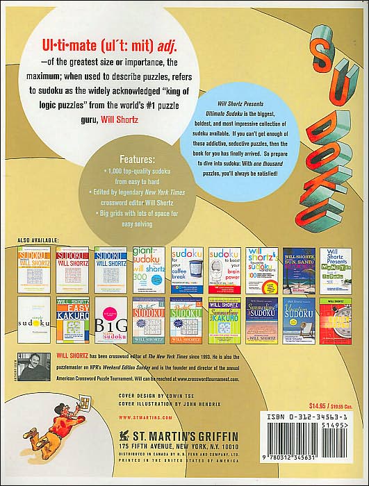 Will Shortz Presents Ultimate Sudoku: 1000 Wordless Crossword Puzzles