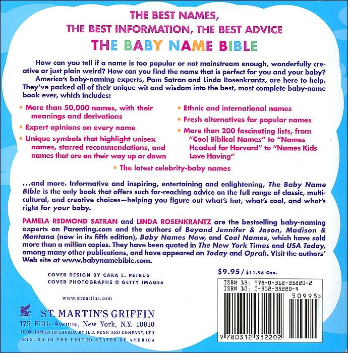 The Baby Name Bible: The Ultimate Guide By America's Baby-Naming Experts