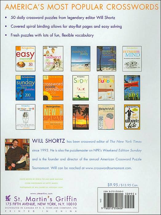New York Times Daily Crossword Puzzles Volume 72: 50 Mid-Level Puzzles from the Pages of the New York Times