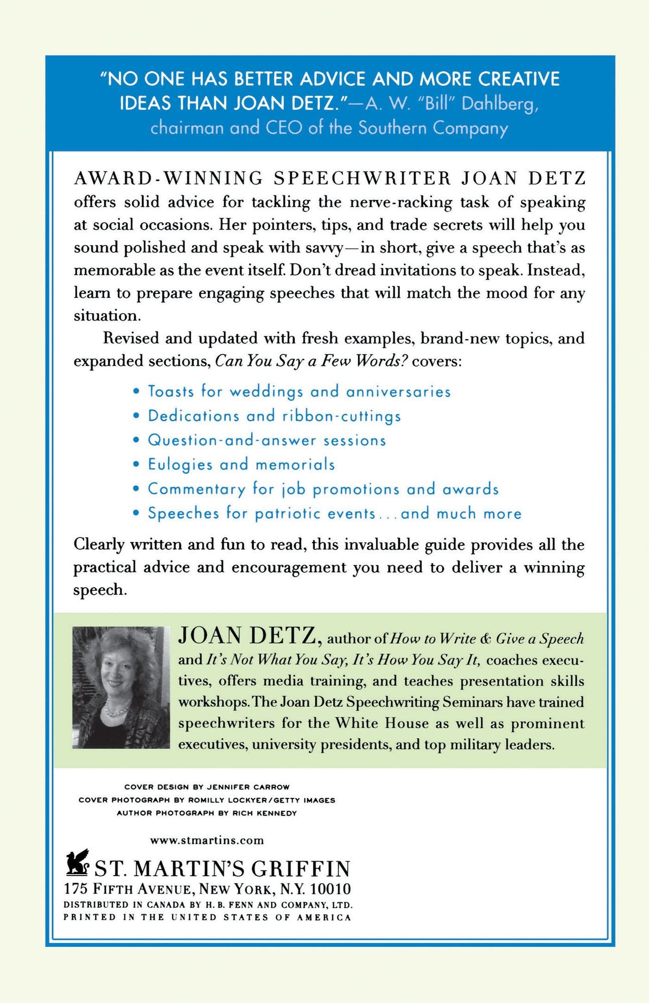 Can You Say A Few Words?: How to Prepare and Deliver a Speech for Any Special Occasion