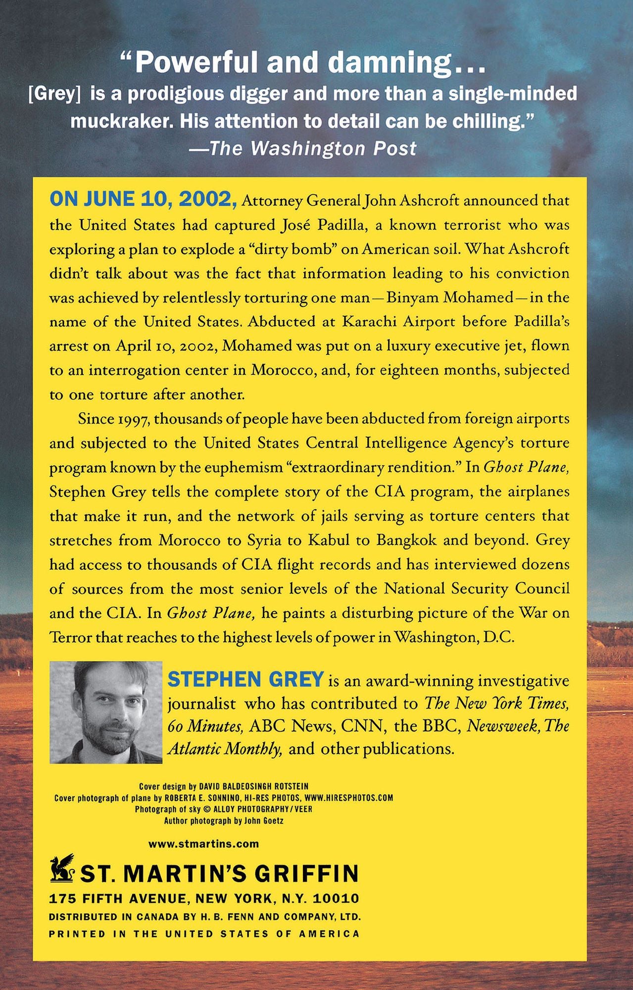 Ghost Plane: The True Story of the CIA Rendition and Torture Program