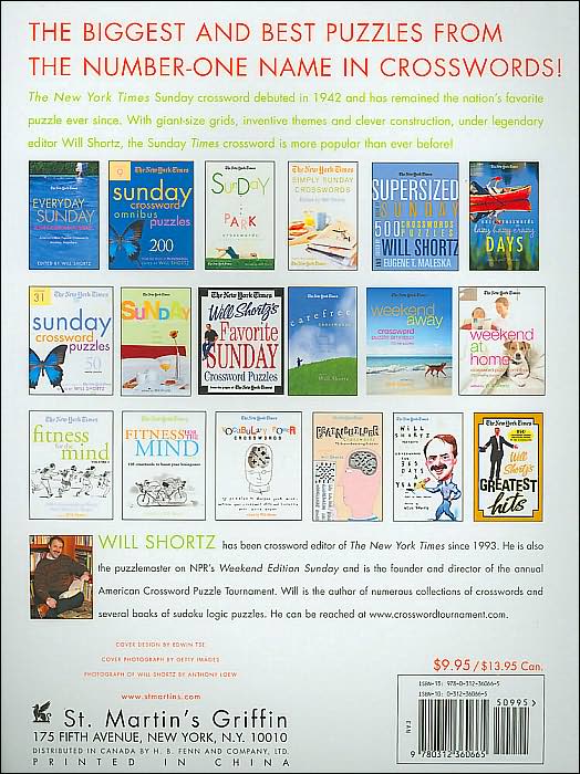 New York Times Sunday Crossword Puzzles Volume 32: 50 Sunday Puzzles from the Pages of The New York Times