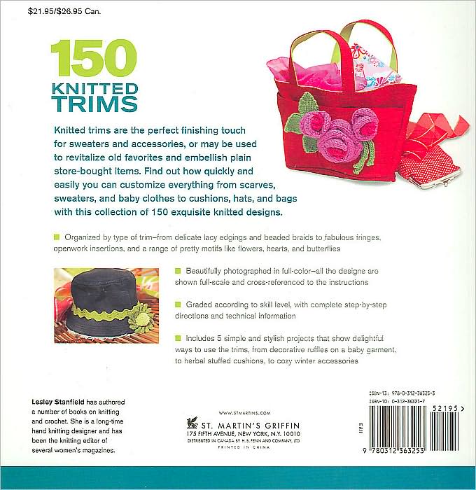 150 Knitted Trims: Designs for Beautiful Decorative Edgings, from Beaded Braids to Cables, Bobbles and Fringes