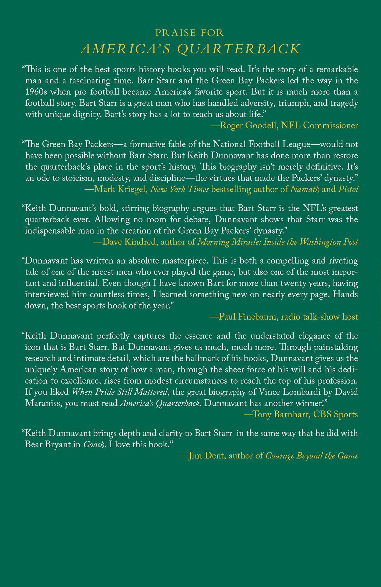 America's Quarterback: Bart Starr and the Rise of the National Football League