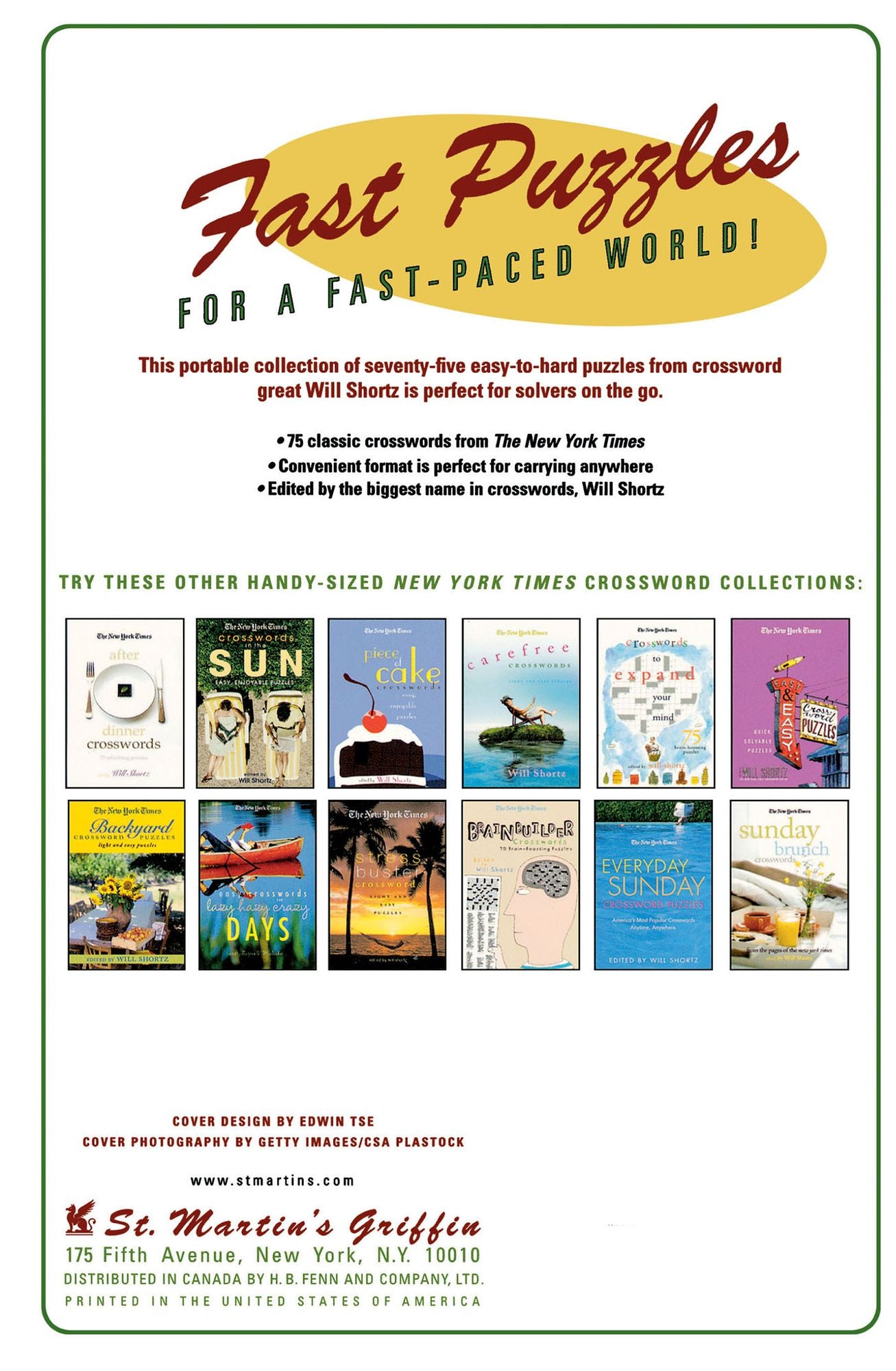 New York Times Will Shortz Presents Crosswords to Go: Fun, Portable Puzzles