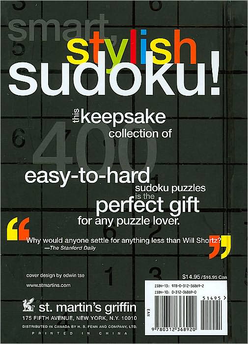 Will Shortz Presents The Little Black Book of Sudoku: 400 Puzzles