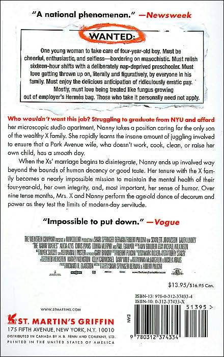 Nanny Diaries: A Novel
