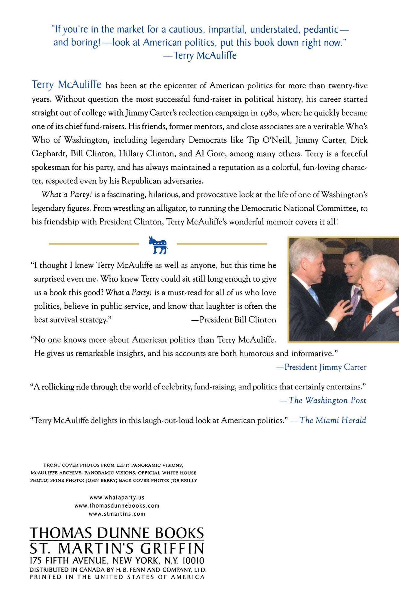 What a Party!: My Life among Democrats - Presidents, Candidates, Donors, Activists,Alligators, and Other Wild Animals