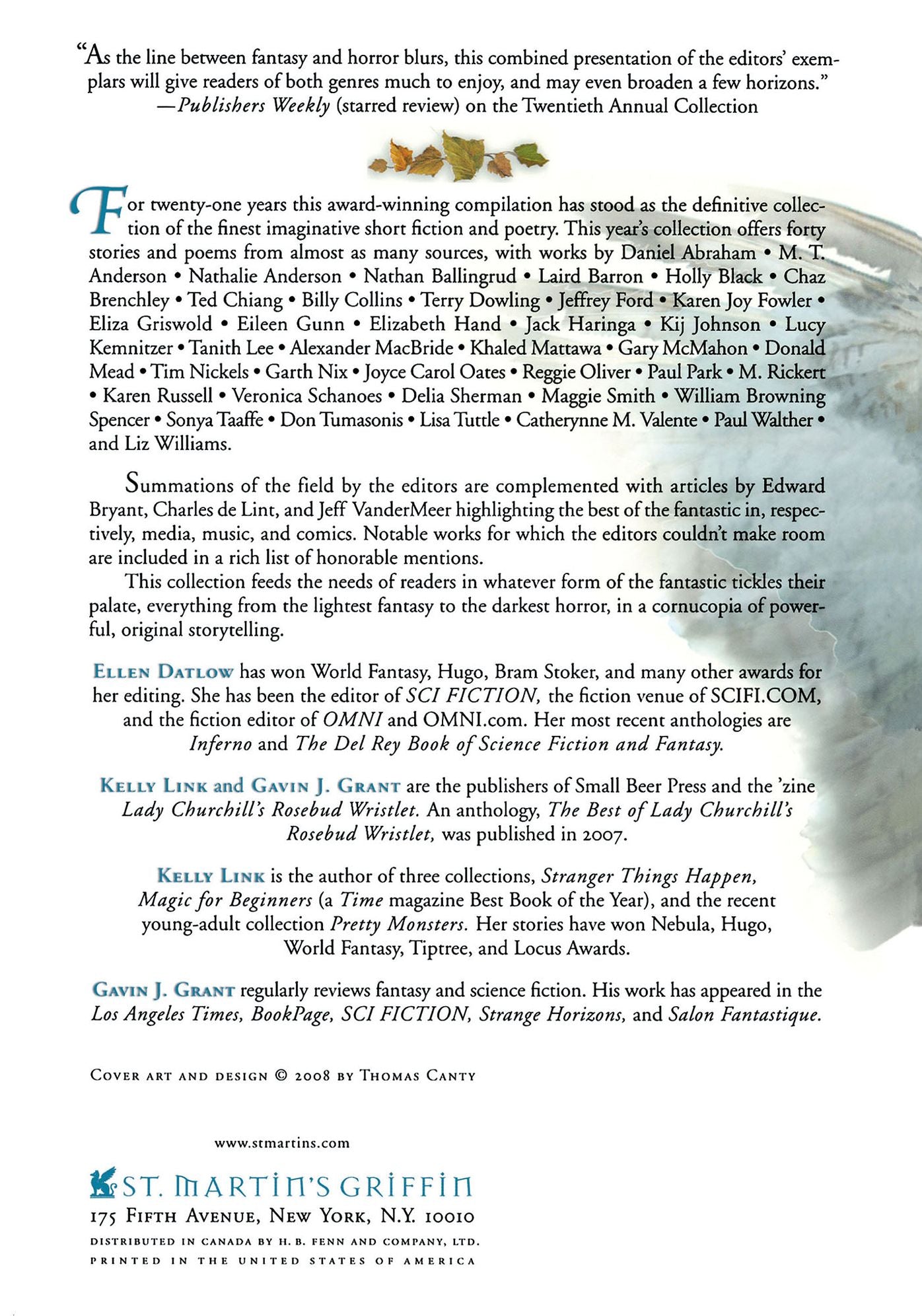 Year's Best Fantasy and Horror 2008: 21st Annual Collection
