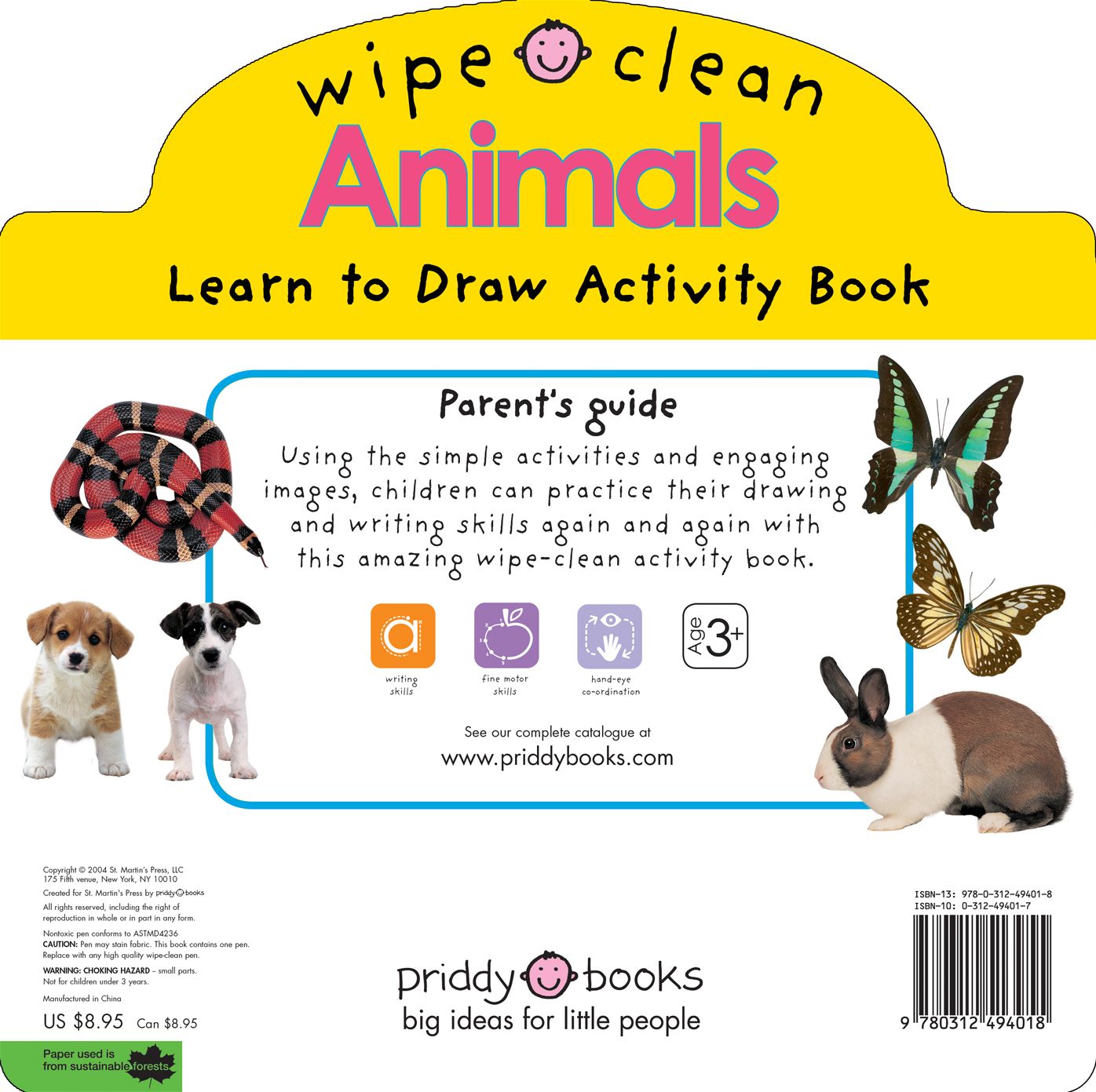 Learn to Draw Animals: 26 Wipe-Clean Pages of Early Learning Fun