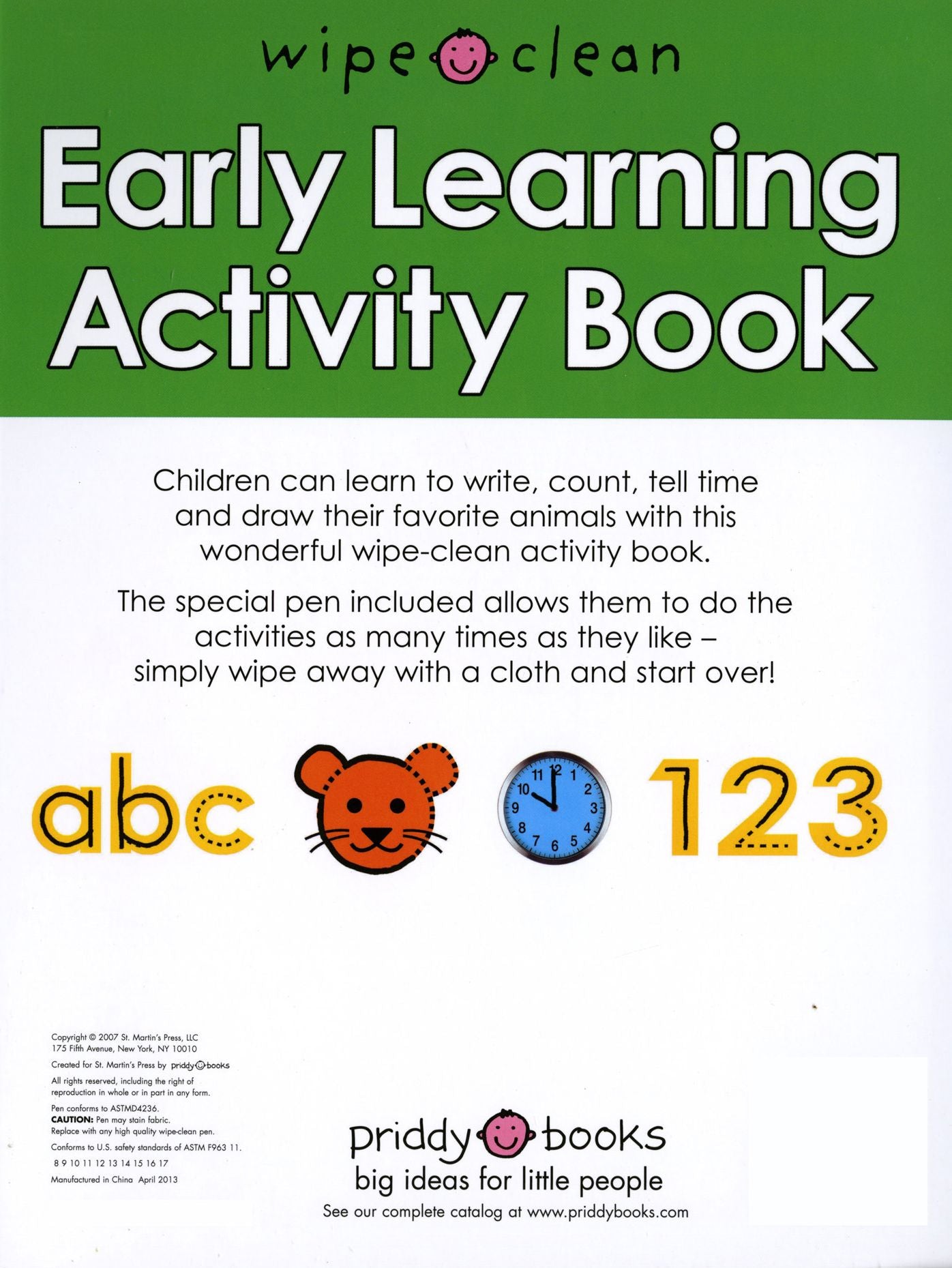 Wipe Clean Early Learning Activity Book