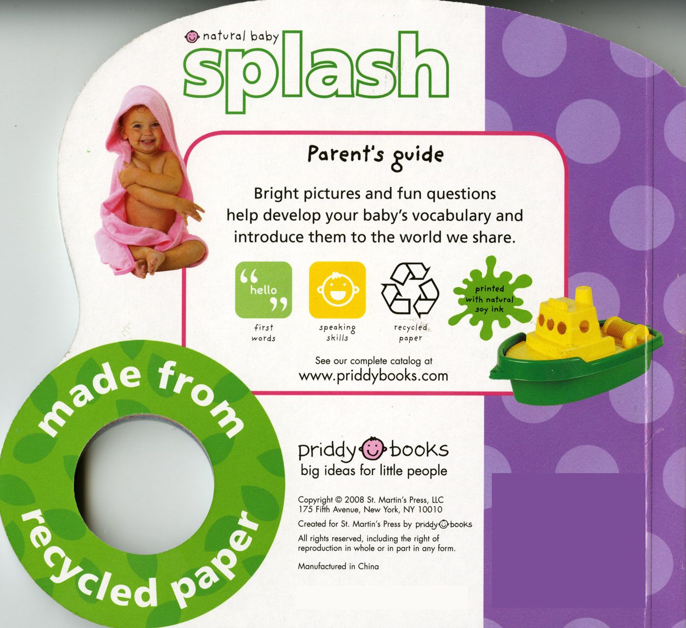 Natural Baby Splash: Made from Planet-Friendly Paper and Inks!