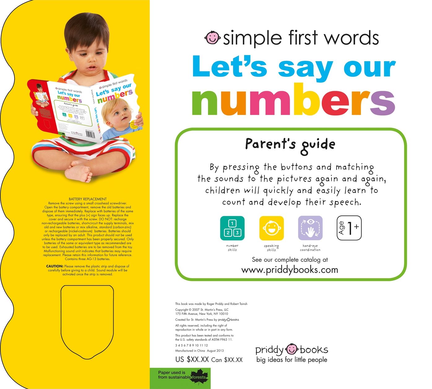Simple First Words Let's Say Our Numbers