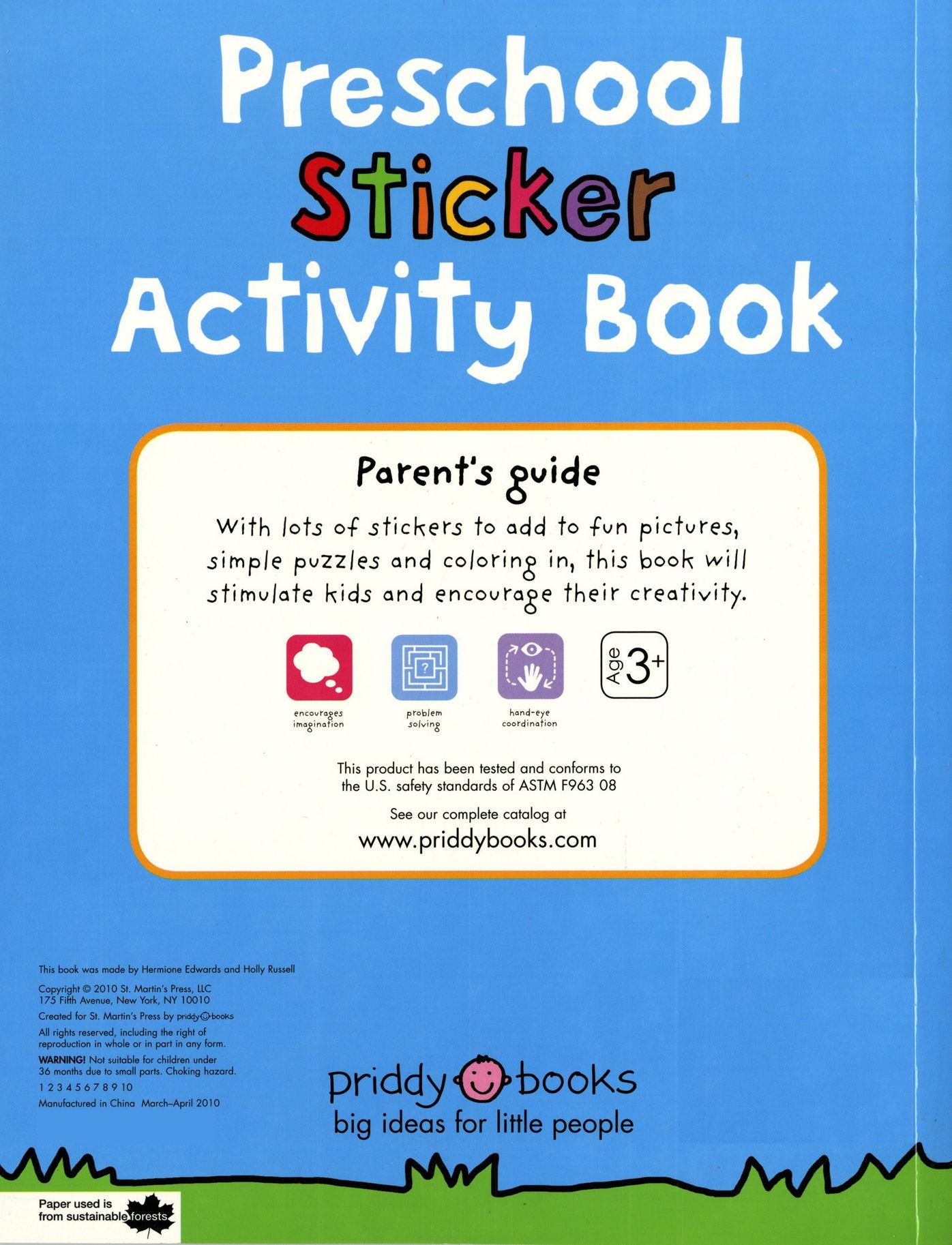 Preschool Sticker Activity Book