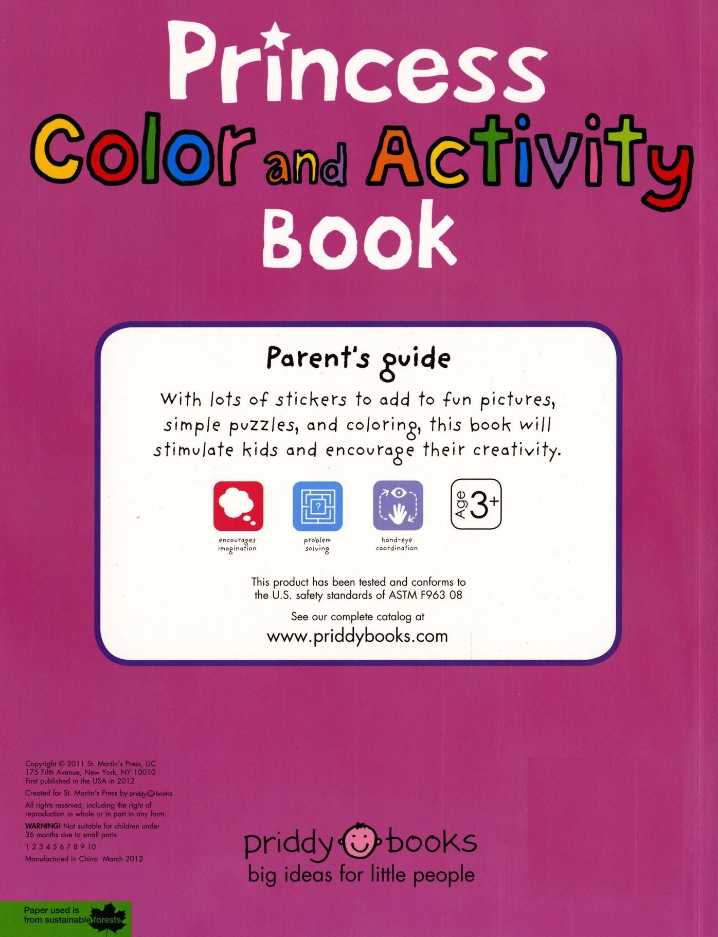 Color and Activity Books Princess
