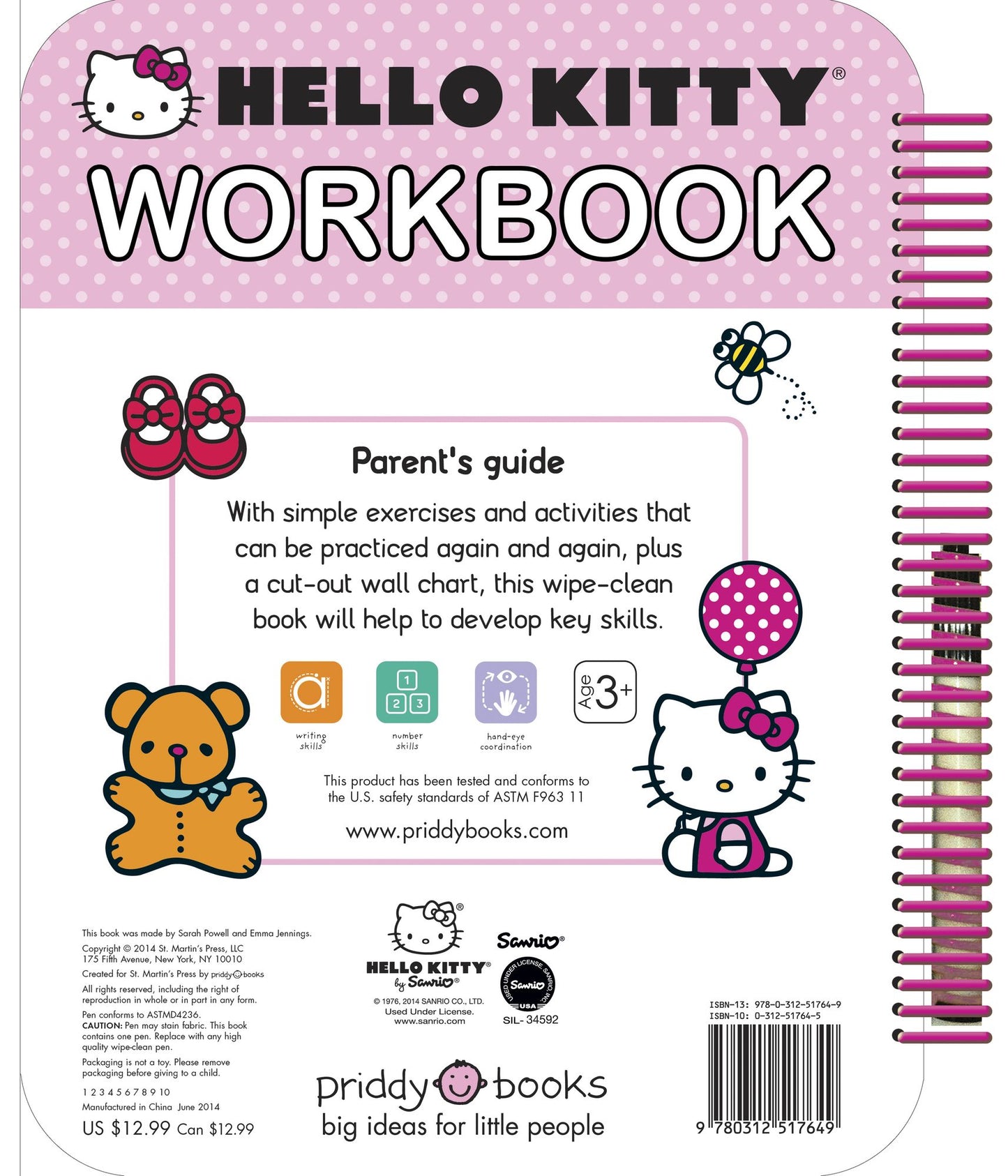 Hello Kitty: Wipe Clean Workbook ABC, 123
