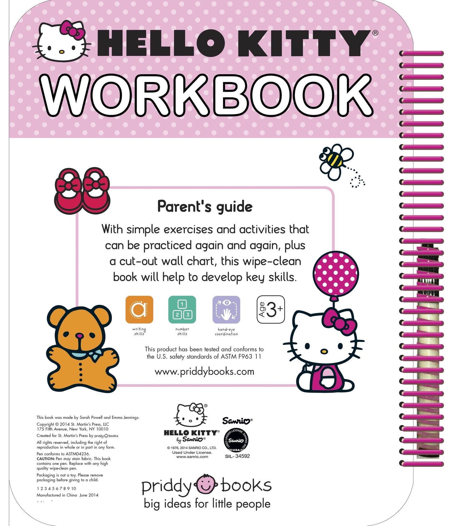 Hello Kitty: Wipe Clean Workbook ABC, 123