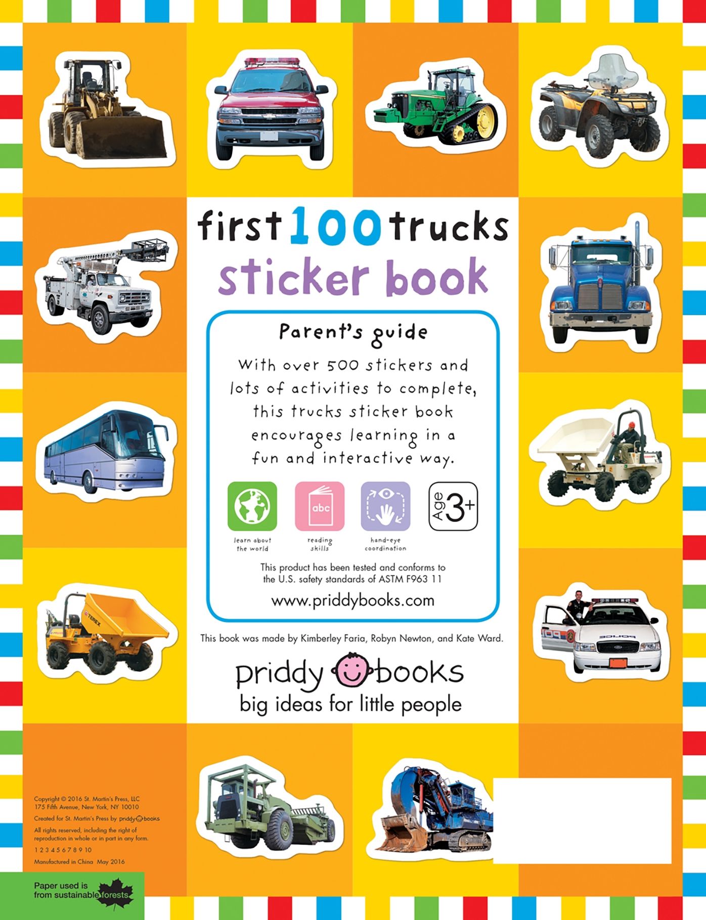First 100 Stickers: Trucks and Things That Go: Sticker book, with Over 500 stickers