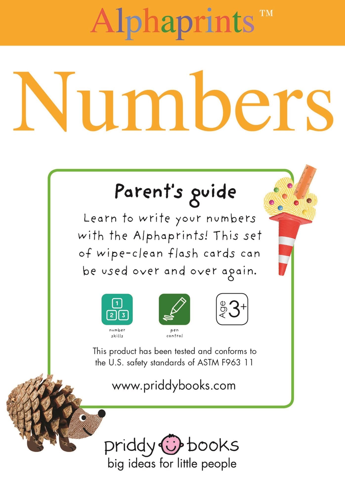 Alphaprints: Wipe Clean Flash Cards Numbers