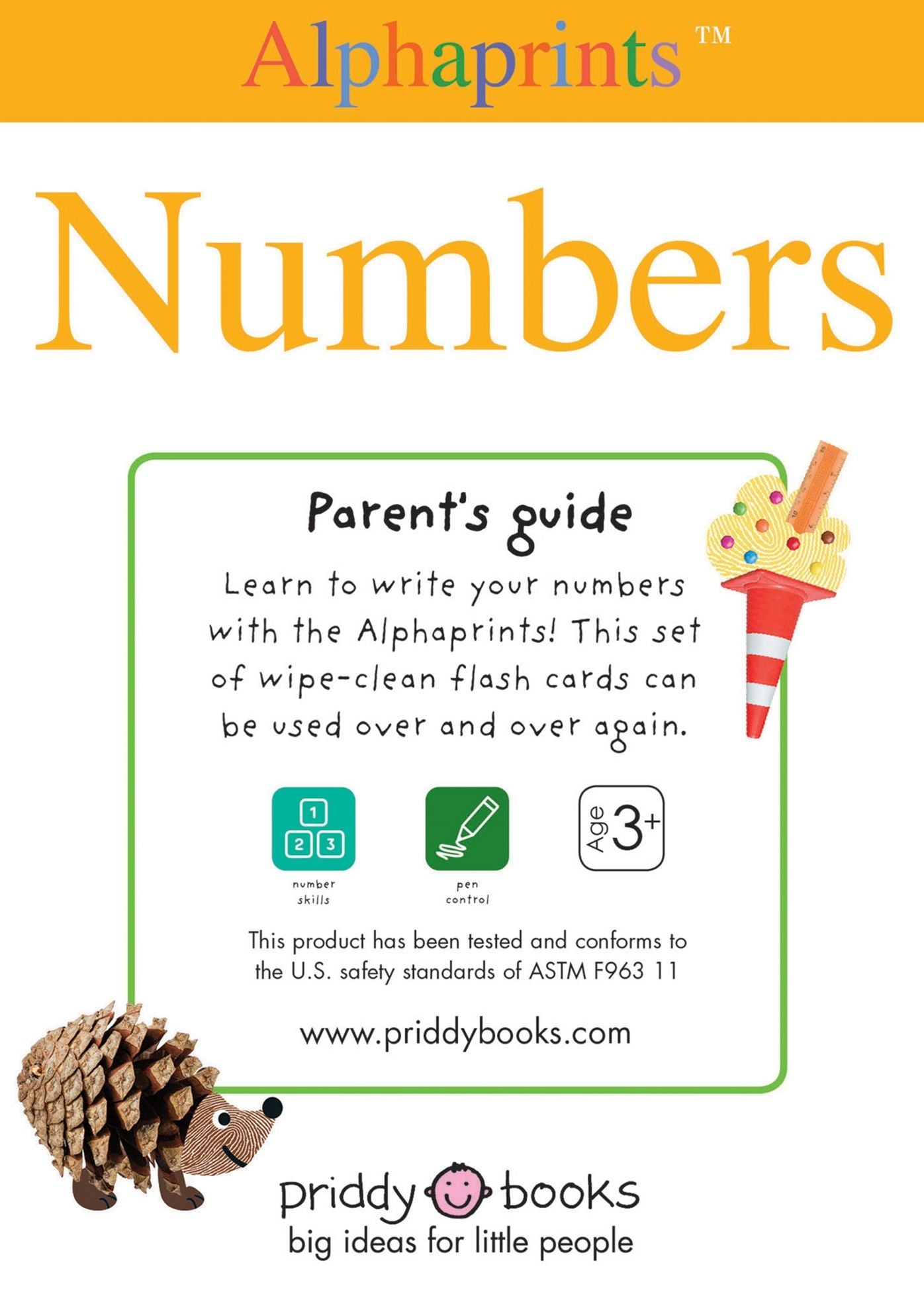 Alphaprints: Wipe Clean Flash Cards Numbers