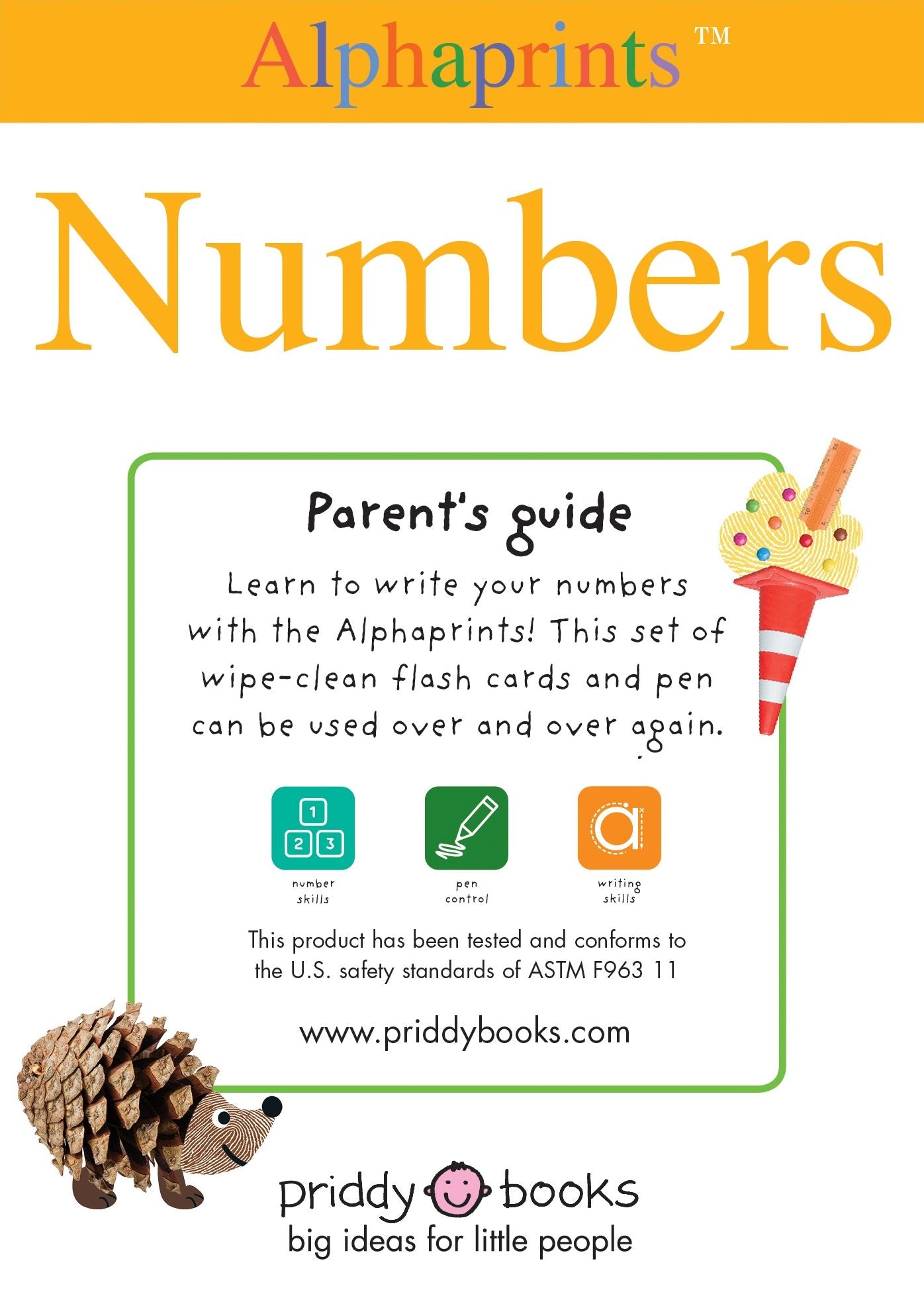 Alphaprints: Wipe Clean Flash Cards Numbers