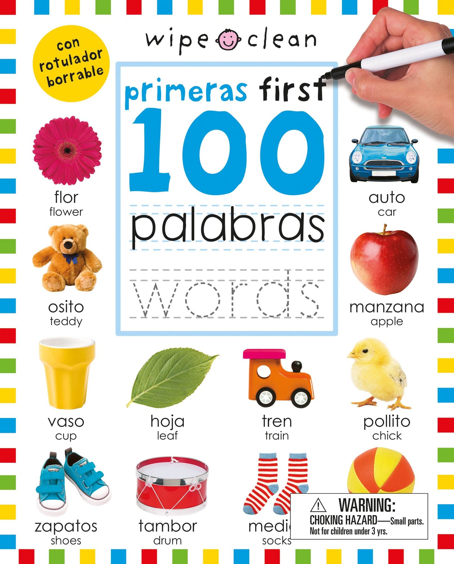 Wipe Clean: First 100 Words Bilingual (Spanish/English)