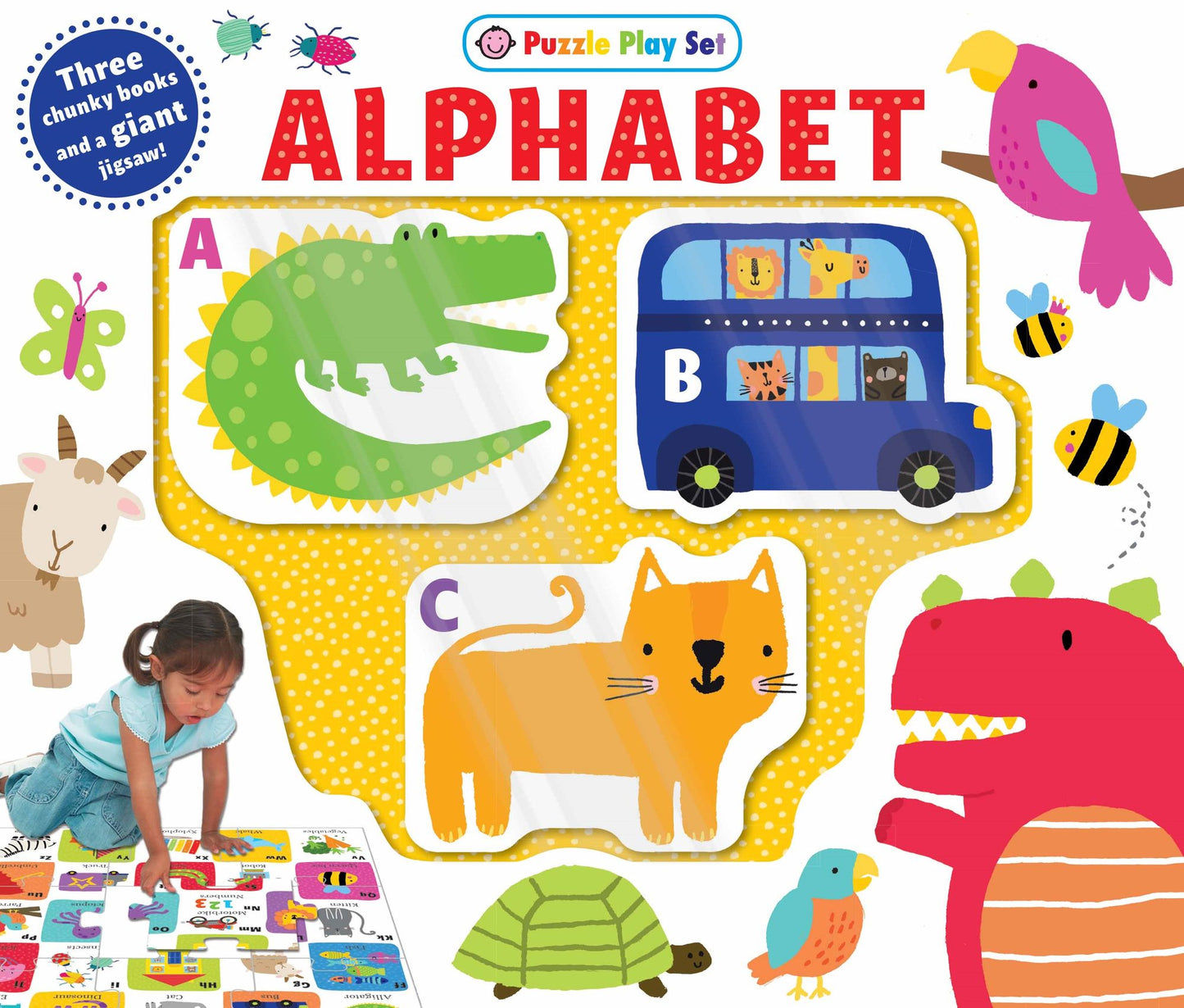 Puzzle Play Set: ALPHABET: Three Chunky Books and a Giant Jigsaw Puzzle!