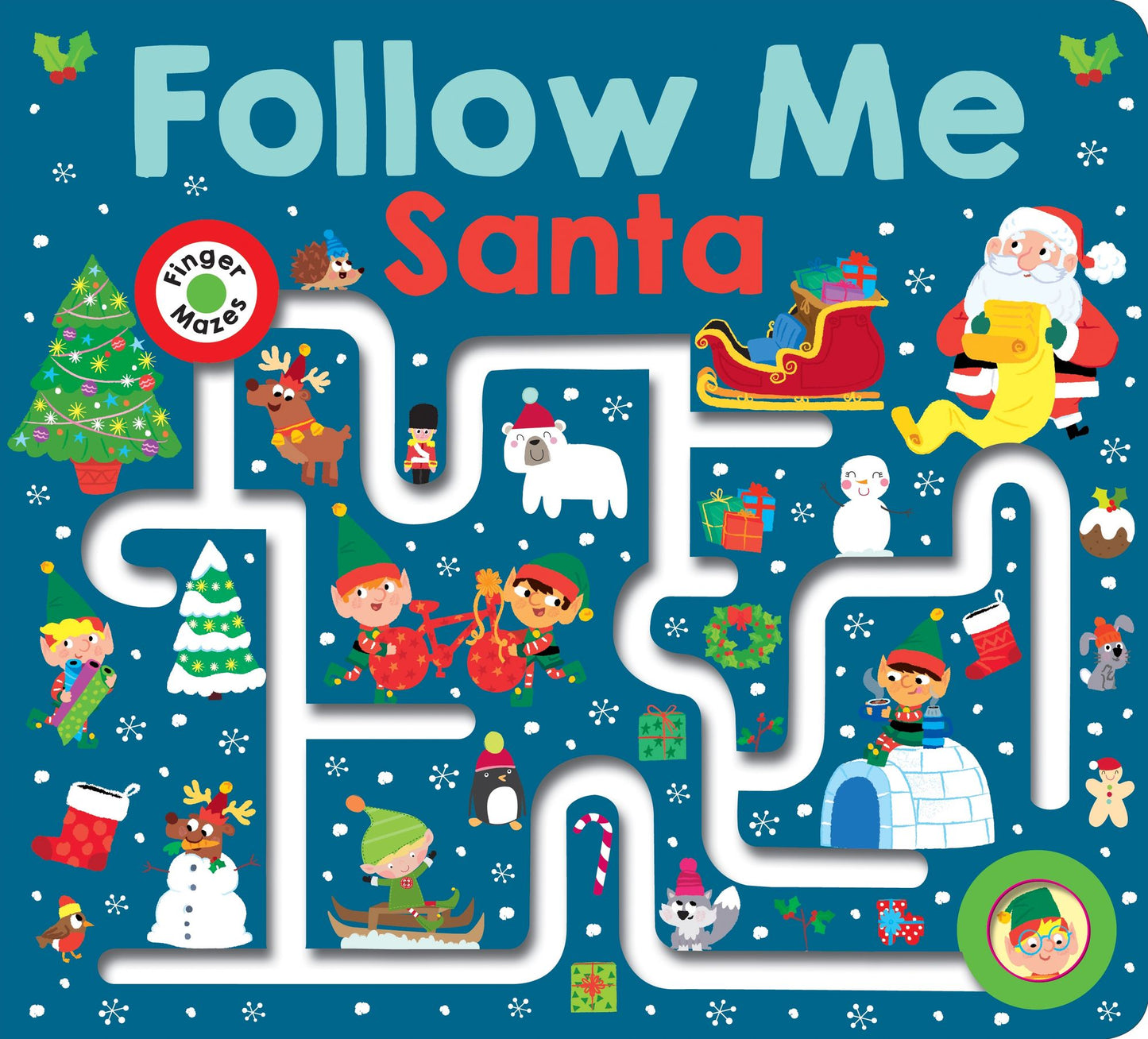 Maze Book: Follow Me Santa (Large Edition)
