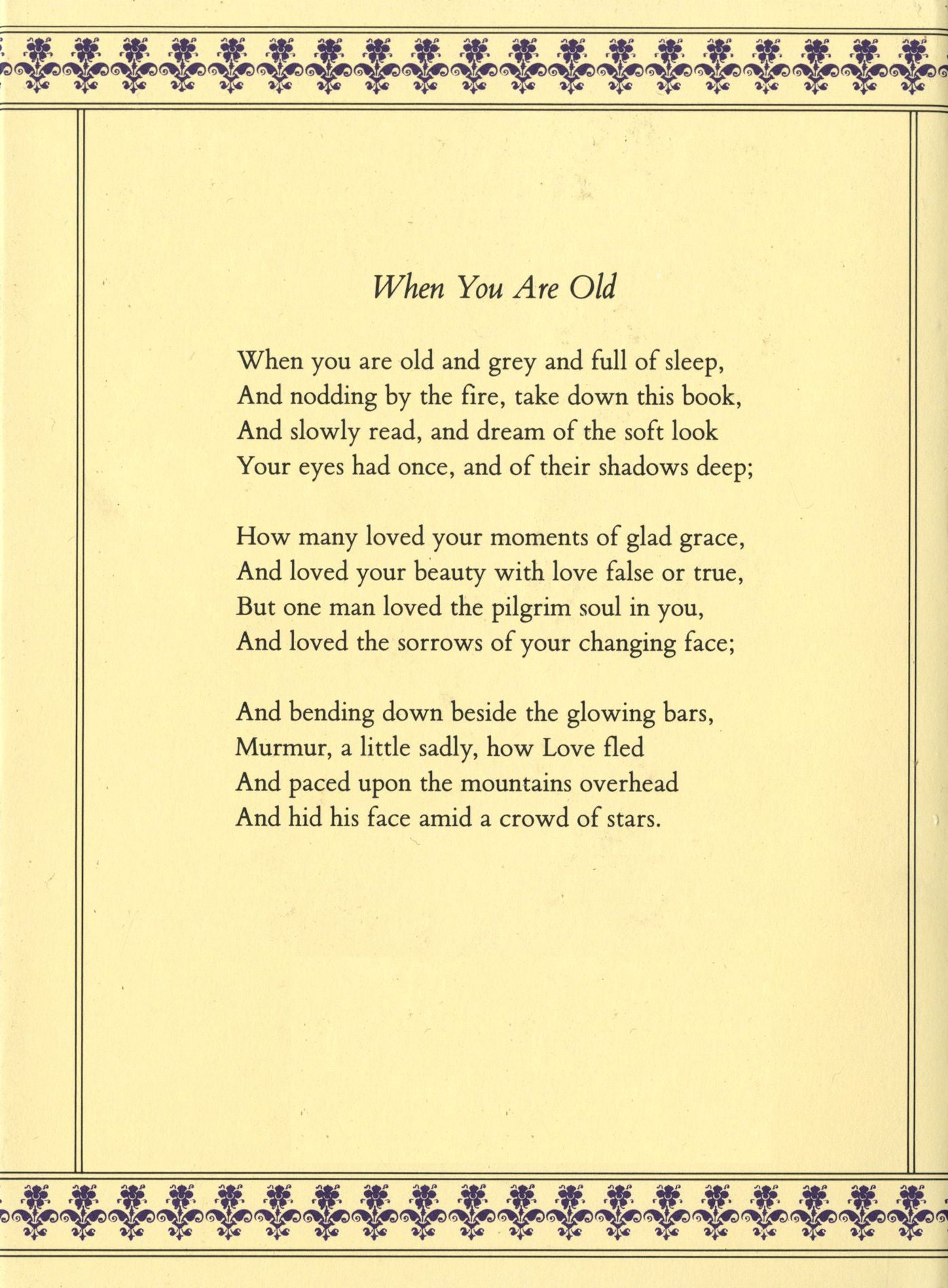 Poet to His Beloved: The Early Love Poems Of William Butler Yeats