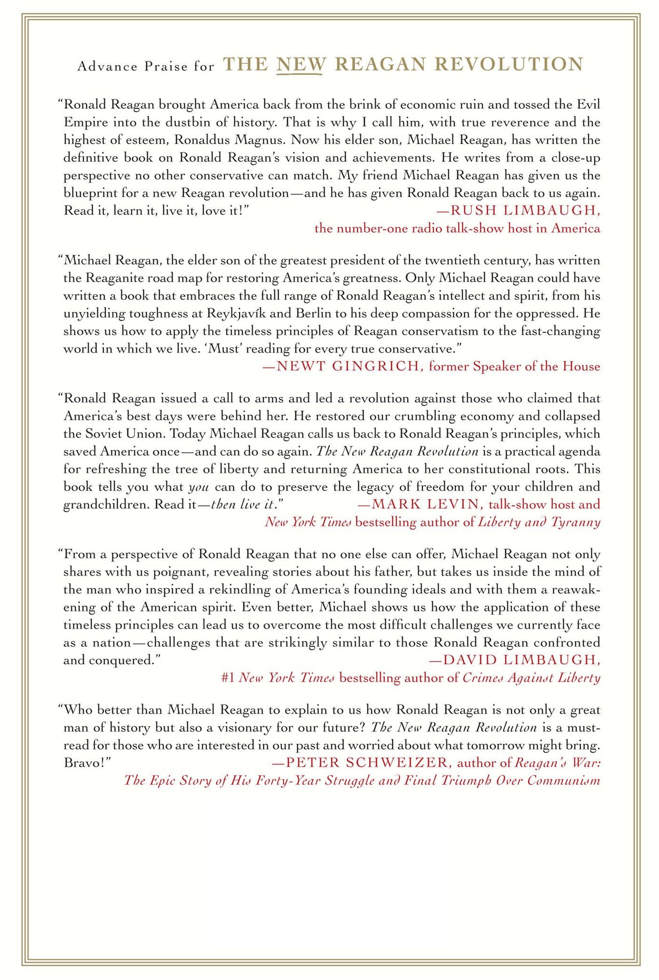 The New Reagan Revolution: How Ronald Reagan's Principles Can Restore America's Greatness