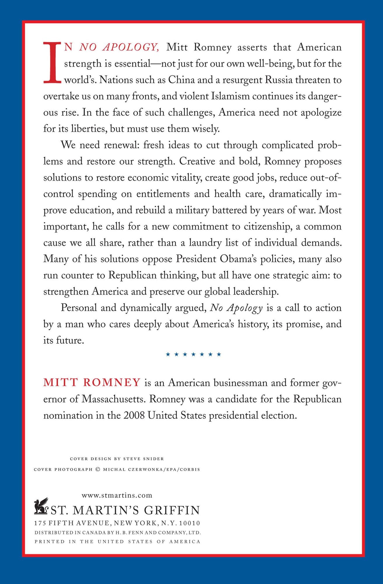 No Apology: Believe in America