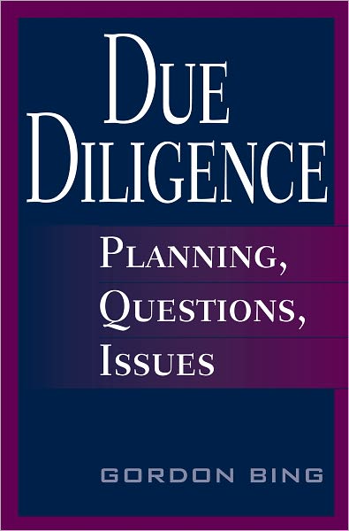 Due Diligence: Planning, Questions, Issues