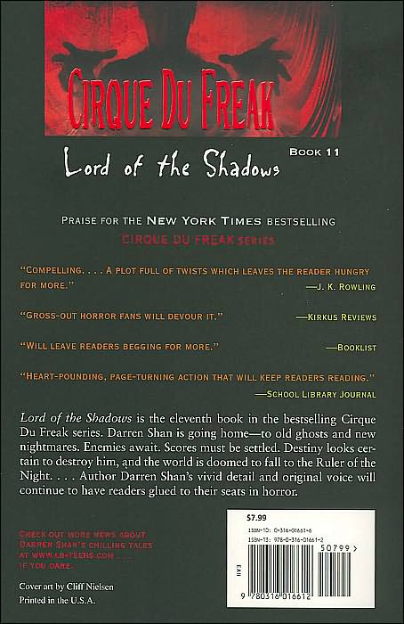 Lord of the Shadows (Cirque Du Freak Series #11)