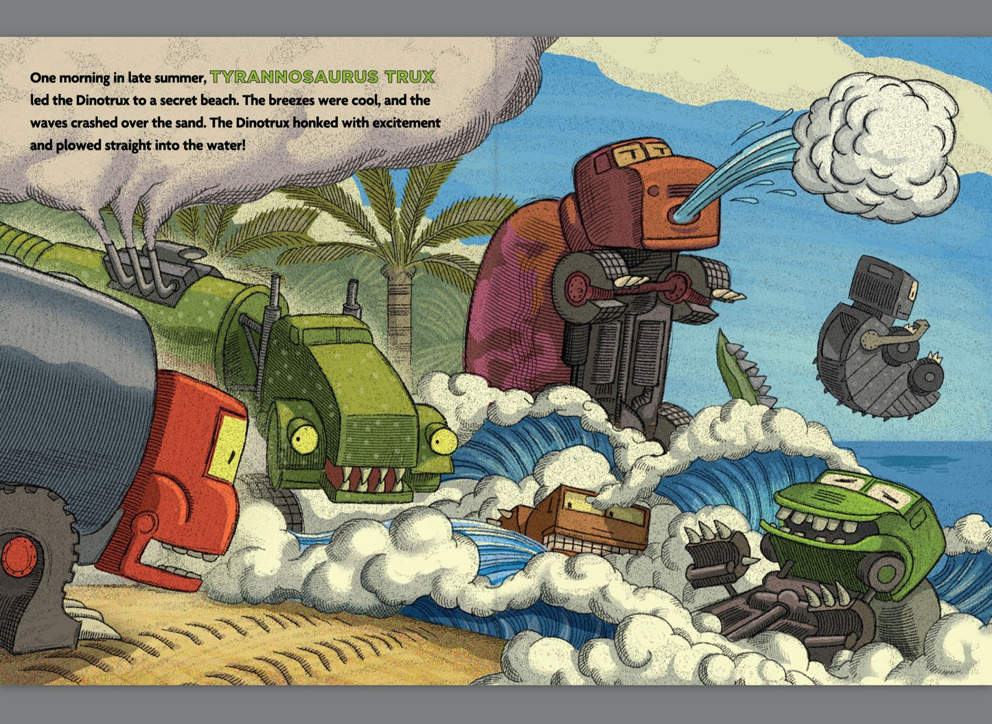 Dinotrux Dig the Beach (Dinotrux Series #3)