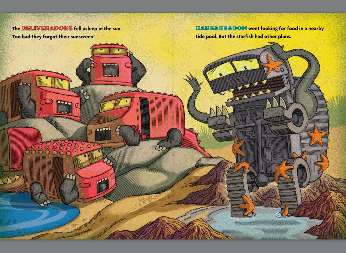 Dinotrux Dig the Beach (Dinotrux Series #3)