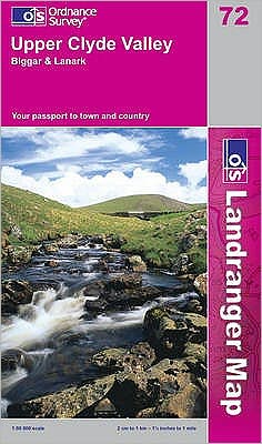Upper Clyde Valley / Biggar & Lanark Scotland Map