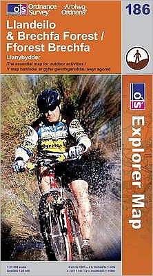 Llandeilo & Brechfa Forest Great Britain Map