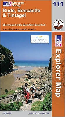 Bude / Boscastle / Tintagel Great Britain Map