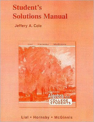 Algebra for College Students - Student Solution Manual