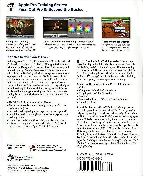 Final Cut Pro 6: Beyond the Basics (Apple Pro Training Series)