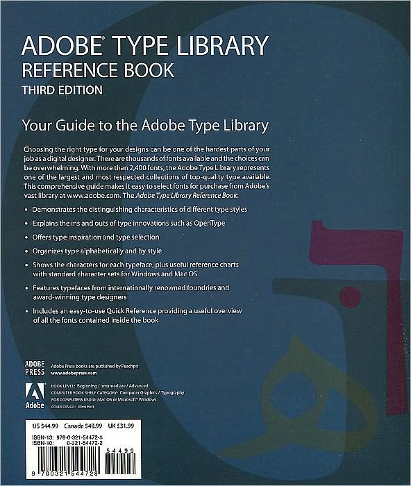 Adobe ® Type Library Reference Book