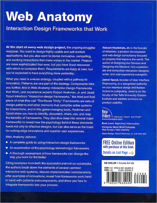 Web Anatomy: Interaction Design Frameworks that Work