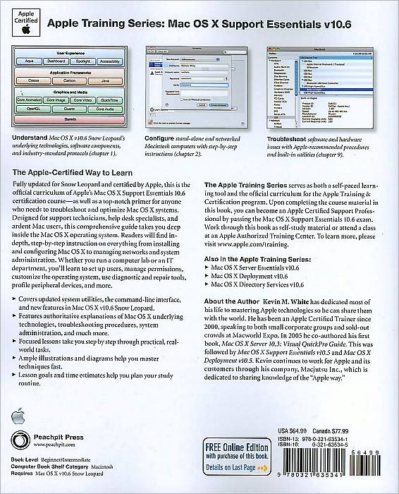 Apple Training Series: Mac OS X Support Essentials v10.6 (Apple Training Series)