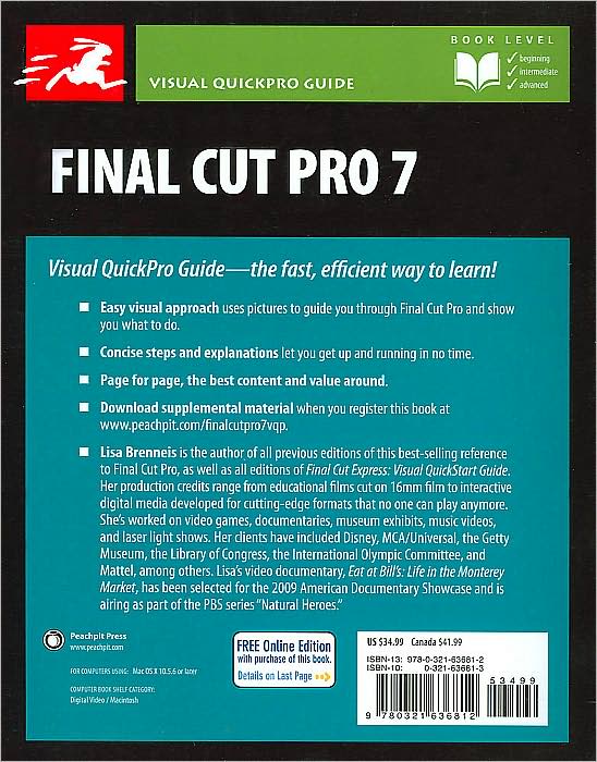 Final Cut Pro 7: Visual QuickPro Guide (Visual QuickPro Guide Series)